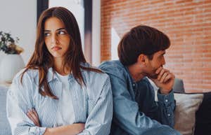 woman and husband having disagreement 