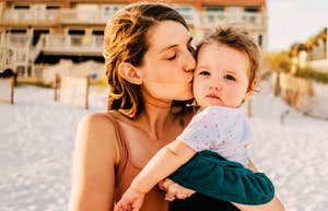 Mother raising child who can handle life well. 