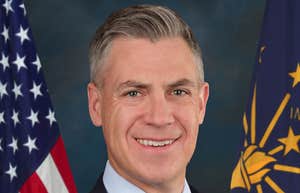 Official portrait Senator Jim Banks who told government employee he deserved to get fired