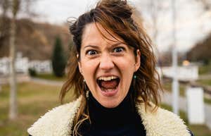 Woman carrying more anger than she realizes. 