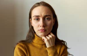 emotionally done and sad young woman