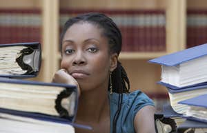 Woman who is burned out and about to leave work because ChatGPT told her to