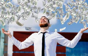 man attracting wealth through feng shui