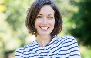 Woman is ahead of her coworkers.