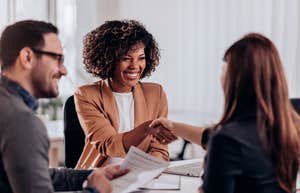 worker in job interview