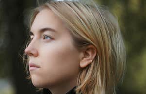 Anxious woman overthinks in relationship.