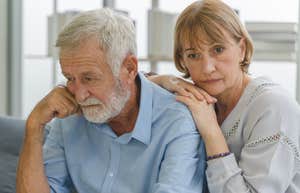 older couple reminiscing about memories together
