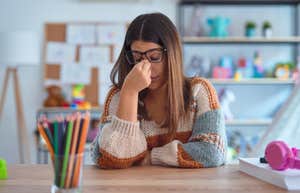 frustrated teacher whose students didn't do their homework