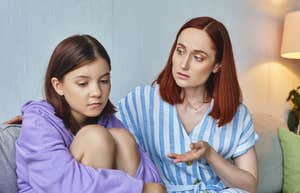 mom trying to take her teen daughter's phone as punishment