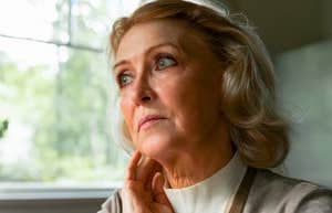 sad woman who has little respect for herself thinking at home