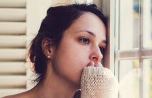 Woman realizes red flags.