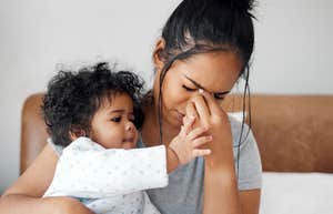 Stressed mom.