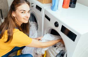 woman helping around the house