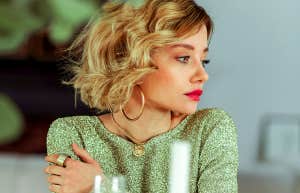 single woman sitting alone