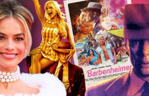 Margot Robbie in Barbie, Cillian Murphy in Oppenheimer, and memes from the Barbenheimer phenomenon