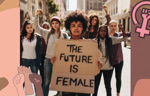 women protesting benevolent sexism