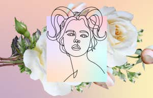 capricorn symbol, flowers