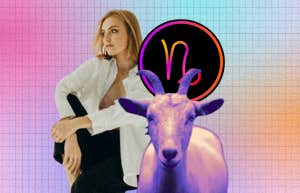 woman, capricorn zodaic symbol, goat