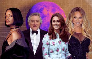 rihanna, robert de niro, kate middleton and mariah carey
