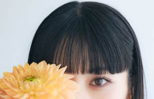 woman with flower