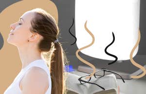 Woman feeling relieved