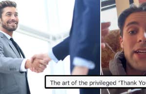 tiktoker talking about how privileged kids use thank you strategically