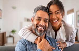 happy couple smiling