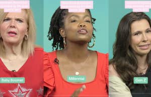 baby boomer, millennial and gen z women