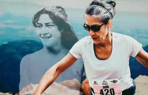 How A Record-Breaking Pikes Peak Marathoner Found The Strength To Run Again After Surviving Sexual Assault Author during pikes peak marathon with younger self beside her