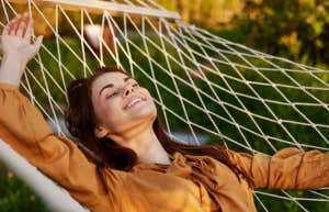 woman in a hammock
