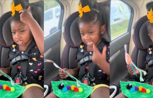Little girl defending her hair on TikTok