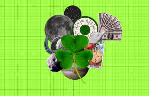Lucky Aspects In The Natal Chart four leaf clover and lucky objects