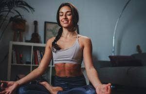 woman meditating 