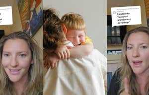 Margaret Greco, boy hugging mom