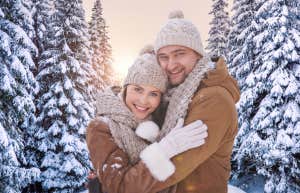 couple in the snow