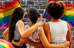 women hugging