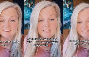 Mom explains how a man didn't believe her story of being forced to work 2 weeks postpartum.