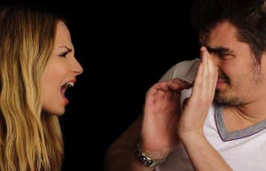 wife yelling at husband