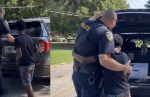 Police officer, PlayStation 5, young boy