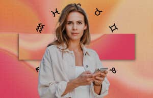 woman texting and zodiac signs