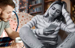 7 Signs He's Shelving You (And Looking For Something Better) Woman looking disappointed while texting