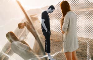 Couple having the break up talk 