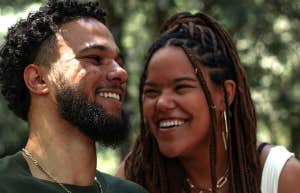 happy couple smiling