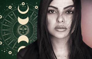 woman and astrology symbolism