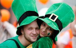 couple celebrating St. Patrick's Day