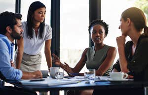 company team having meeting
