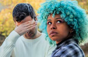 unhappy girl stuck in bad relationship