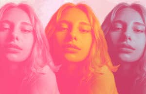 Woman attractive bright colors 