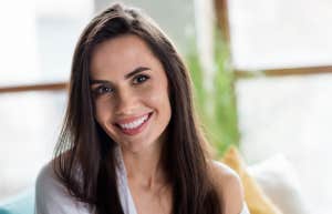 woman smiling