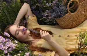 woman in lavender field
